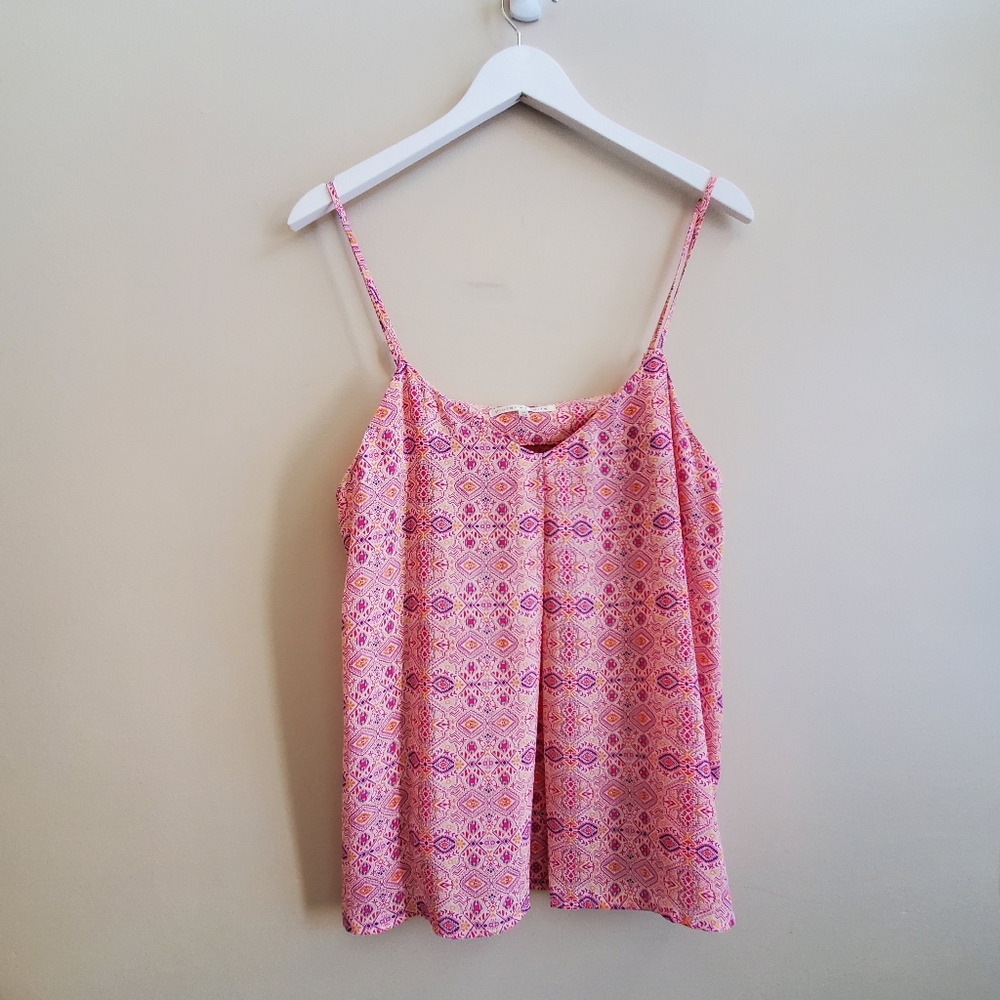 Violet and Claire sleeveless blouse pleated front, flowy, size medium